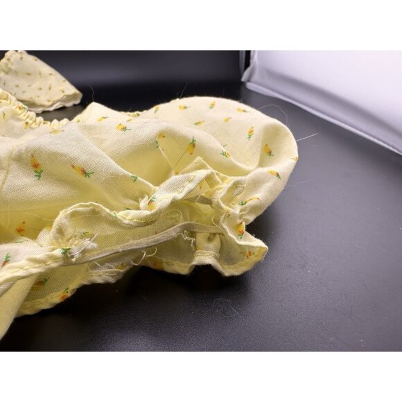 Cabbage Patch Kids Preemie Doll Coleco Yellow Tulips Bonnet Dress Bloomers READ - Picture 7 of 16